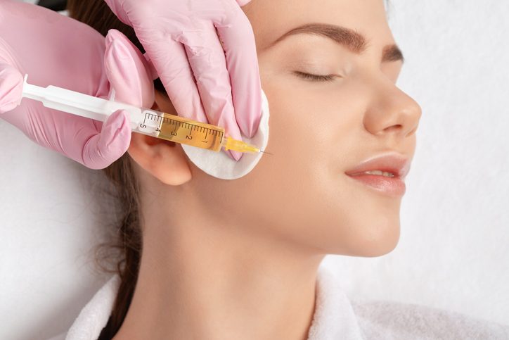 Woman getting a PRP Facial for younger looking skin